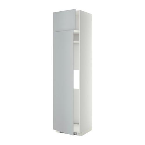 МЕТОД Выс шкаф д/холодильн или морозильн - 60x60x240 см, Веддинге серый, белый