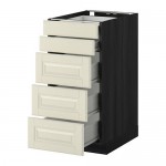 МЕТОД / ФОРВАРА Нплн шк 5фрнт/2нзк/3срд ящ - под дерево черный, Будбин белый с оттенком, 40x60 см МЕТОД / ФОРВАРА Нплн шк 5фрнт/2нзк/3срд ящ - под дерево черный, Будбин белый с оттенком, 40x60 см