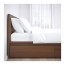 MALM каркас кровати+2 кроватных ящика коричневая морилка ясеневый шпон/Лурой
