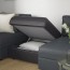 VALLENTUNA 4-местный модульный угловой диван с отделением для хранения/ХИЛЛАРЕД/МУРУМ темно-серый