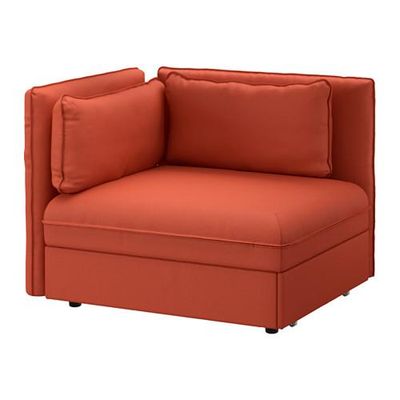 ВАЛЛЕНТУНА Секция дивана-кровати со спинкой - Оррста оранжевый