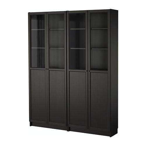 БИЛЛИ / ОКСБЕРГ Стеллаж - черно-коричневый