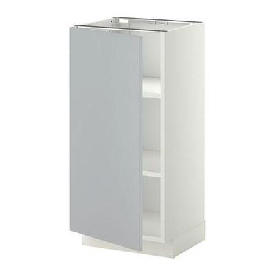 МЕТОД Напольный шкаф с полками - 40x37 см, Веддинге серый, белый