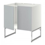 МЕТОД Напольн шкаф д раковины+2 двери - Веддинге серый, МЕТОД Напольн шкаф д раковины+2 двери - Веддинге серый,