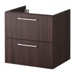 ГОДМОРГОН Шкаф для раковины с 2 ящ - черно-коричневый, 60x47x58 см ГОДМОРГОН Шкаф для раковины с 2 ящ - черно-коричневый, 60x47x58 см