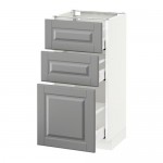 МЕТОД / МАКСИМЕРА Напольный шкаф с 3 ящиками - белый, Будбин серый, 40x37 см МЕТОД / МАКСИМЕРА Напольный шкаф с 3 ящиками - белый, Будбин серый, 40x37 см