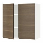 МЕТОД Навесной шкаф с полками/2дверцы - белый, Воксторп под грецкий орех, 80x80 см МЕТОД Навесной шкаф с полками/2дверцы - белый, Воксторп под грецкий орех, 80x80 см