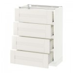МЕТОД / ФОРВАРА Напольн шкаф 4 фронт панели/4 ящика - 60x37 см, Сэведаль белый, белый МЕТОД / ФОРВАРА Напольн шкаф 4 фронт панели/4 ящика - 60x37 см, Сэведаль белый, белый