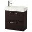 ГОДМОРГОН / БРОВИКЕН Шкаф для раковины с 2 ящ - черно-коричневый