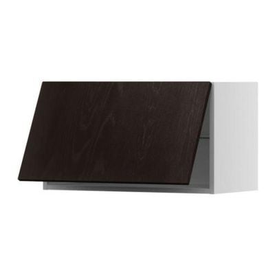 ФАКТУМ Горизонтальный навесной шкаф - Нексус коричнево-чёрный, 70x40 см