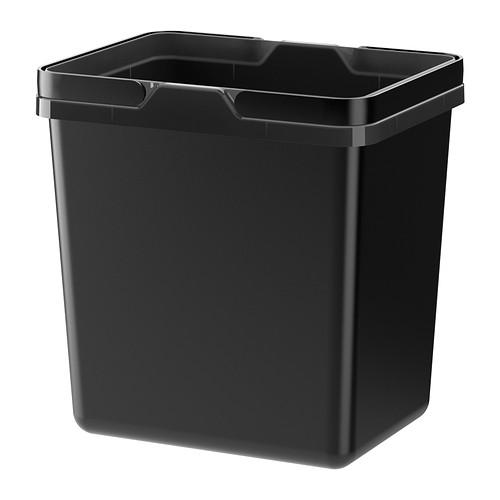 VARIERA контейнер д/сортировки мусора черный 24x32.3 cm