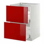 МЕТОД / МАКСИМЕРА Напольн шкаф 2фрнт/2выс ящ - 60x60 см, Рингульт глянцевый красный, белый МЕТОД / МАКСИМЕРА Напольн шкаф 2фрнт/2выс ящ - 60x60 см, Рингульт глянцевый красный, белый