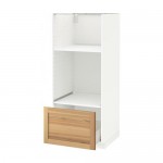 МЕТОД / ФОРВАРА Высокий шкаф с ящиком д/духовки/СВЧ - белый, Торхэмн естественный ясень МЕТОД / ФОРВАРА Высокий шкаф с ящиком д/духовки/СВЧ - белый, Торхэмн естественный ясень