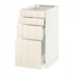 МЕТОД / ФОРВАРА Напольн шкаф 4 фронт панели/4 ящика - 40x60 см, Хитарп белый с оттенком, белый МЕТОД / ФОРВАРА Напольн шкаф 4 фронт панели/4 ящика - 40x60 см, Хитарп белый с оттенком, белый