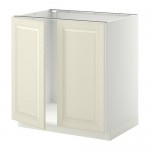 METOD напольн шкаф д раковины+2 двери белый/Будбин белый с оттенком