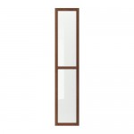 OXBERG стеклянная дверь коричневый ясеневый шпон 40x192 cm