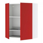 ФАКТУМ Навесной шкаф с посуд суш/2 дврц - Рубрик Аплод красный, 80x92 см