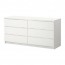 MALM комод с 6 ящиками белый 160x78 см