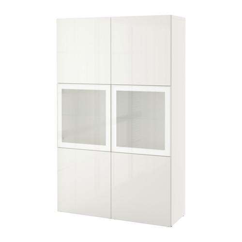 BESTÅ комбинация д/хранения+стекл дверц