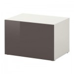 БЕСТО Стеллаж с дверью - белый/Тофта глянцевый/серый БЕСТО Стеллаж с дверью - белый/Тофта глянцевый/серый