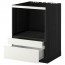МЕТОД / ФОРВАРА Напольн шк д/комб СВЧ/ящики - под дерево черный, Хэггеби белый