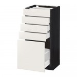 МЕТОД / МАКСИМЕРА Напольный шкаф с 5 ящиками - под дерево черный, Веддинге белый, 40x37 см МЕТОД / МАКСИМЕРА Напольный шкаф с 5 ящиками - под дерево черный, Веддинге белый, 40x37 см