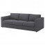 ВИМЛЕ 3-местный диван - Гуннаред классический серый