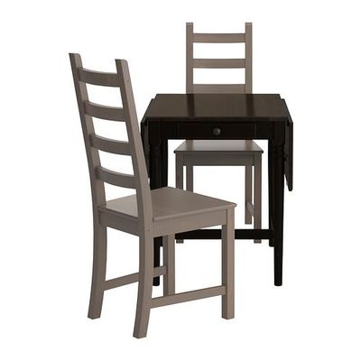ИНГАТОРП/КАУСТБИ Стол и 2 стула - , серо-коричневый