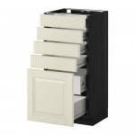 МЕТОД / ФОРВАРА Нплн шк 5фронт/4нзк/2срд ящ - под дерево черный, Будбин белый с оттенком, 40x37 см МЕТОД / ФОРВАРА Нплн шк 5фронт/4нзк/2срд ящ - под дерево черный, Будбин белый с оттенком, 40x37 см