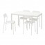 ADDE/MELLTORP стол и 4 стула белый
