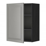 METOD шкаф навесной с полкой черный/Будбин серый 60x80 см