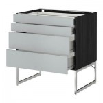 МЕТОД / ФОРВАРА Нплн шк 4 фронт/2 низк/2средн ящ - 80x60x60 см, Веддинге серый, под дерево черный МЕТОД / ФОРВАРА Нплн шк 4 фронт/2 низк/2средн ящ - 80x60x60 см, Веддинге серый, под дерево черный