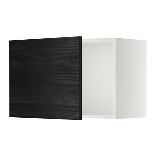 МЕТОД Шкаф навесной - белый, Тингсрид под дерево черный, 60x40 см