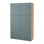 BESTÅ комбинация для хранения с дверцами серый