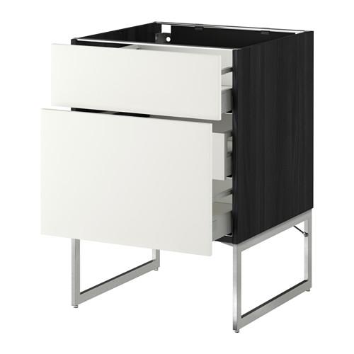 МЕТОД / МАКСИМЕРА Наполн шк 2 фрнт/3 средн ящ - под дерево черный, Хэггеби белый, 60x60x60 см МЕТОД / МАКСИМЕРА Наполн шк 2 фрнт/3 средн ящ - под дерево черный, Хэггеби белый, 60x60x60 см