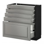 МЕТОД / ФОРВАРА Нплн шк 5фронт/4нзк/2срд ящ - под дерево черный, Будбин серый, 80x37 см МЕТОД / ФОРВАРА Нплн шк 5фронт/4нзк/2срд ящ - под дерево черный, Будбин серый, 80x37 см