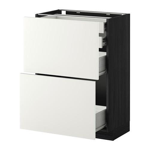 МЕТОД / ФОРВАРА Нплн шк 2фрнт/2низк/2 выс/2срдн ящ - под дерево черный, Хэггеби белый, 60x37 см МЕТОД / ФОРВАРА Нплн шк 2фрнт/2низк/2 выс/2срдн ящ - под дерево черный, Хэггеби белый, 60x37 см