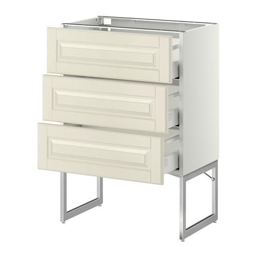 МЕТОД / МАКСИМЕРА Нплн шк 3 фрнт/3 средн ящика - белый, Будбин белый с оттенком, 60x37x60 см МЕТОД / МАКСИМЕРА Нплн шк 3 фрнт/3 средн ящика - белый, Будбин белый с оттенком, 60x37x60 см