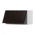 ФАКТУМ Горизонтальный навесной шкаф - Нексус коричнево-чёрный, 92x40 см