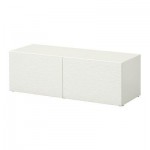 БЕСТО Стеллаж с дверьми - Лаксвикен белый