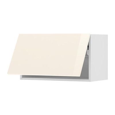 ФАКТУМ Горизонтальный навесной шкаф - Абстракт кремовый, 92x40 см