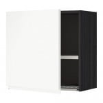 METOD шкаф навесной с сушкой черный/Воксторп белый 60x60 см