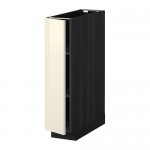 МЕТОД Напольный шкаф с полками - 20x60 см, Рингульт глянцевый кремовый, под дерево черный МЕТОД Напольный шкаф с полками - 20x60 см, Рингульт глянцевый кремовый, под дерево черный