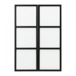 ЛИННАРП Стеклянная дверь - черный