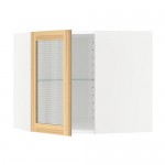 МЕТОД Углов навесн шк с полками/сткл дв - белый, Торхэмн естественный ясень, 68x60 см МЕТОД Углов навесн шк с полками/сткл дв - белый, Торхэмн естественный ясень, 68x60 см