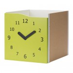КАЛЛАКС Вставка с дверцей - светло-зеленый/часы декоративные