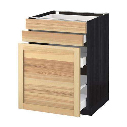 МЕТОД / МАКСИМЕРА Нплн шк с вдв мдл/2 фрнт - под дерево черный, Торхэмн естественный ясень, 60x60 см МЕТОД / МАКСИМЕРА Нплн шк с вдв мдл/2 фрнт - под дерево черный, Торхэмн естественный ясень, 60x60 см