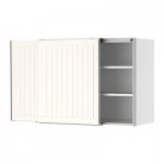 ФАКТУМ Навесной шкаф с рздвжн дверц - Стот белый с оттенком, 120x92 см