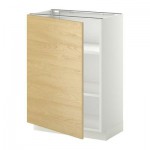 МЕТОД Напольный шкаф с полками - 60x37 см, Тингсрид под березу, белый МЕТОД Напольный шкаф с полками - 60x37 см, Тингсрид под березу, белый