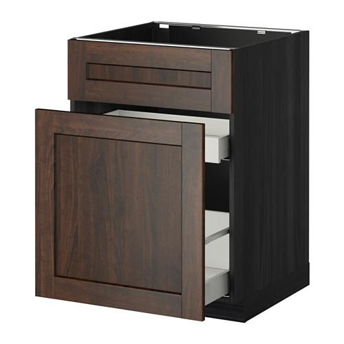 МЕТОД / МАКСИМЕРА Нап шк п/мойку/сорт мус/1дврц/2ящ - под дерево черный, Эдсерум под дерево коричневый